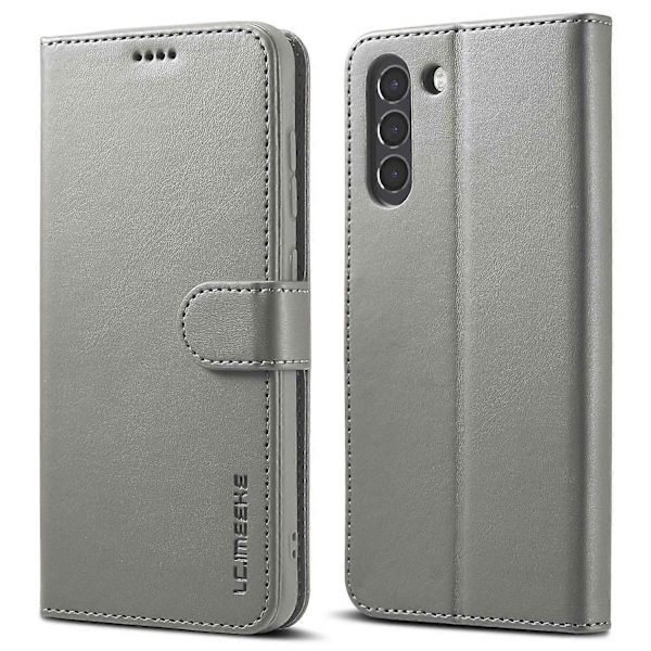 LC.IMEEKE Lommebokdesign Lær Shell Telefon Stativ Deksel for Samsung Galaxy S21 FE Multicolor Style B