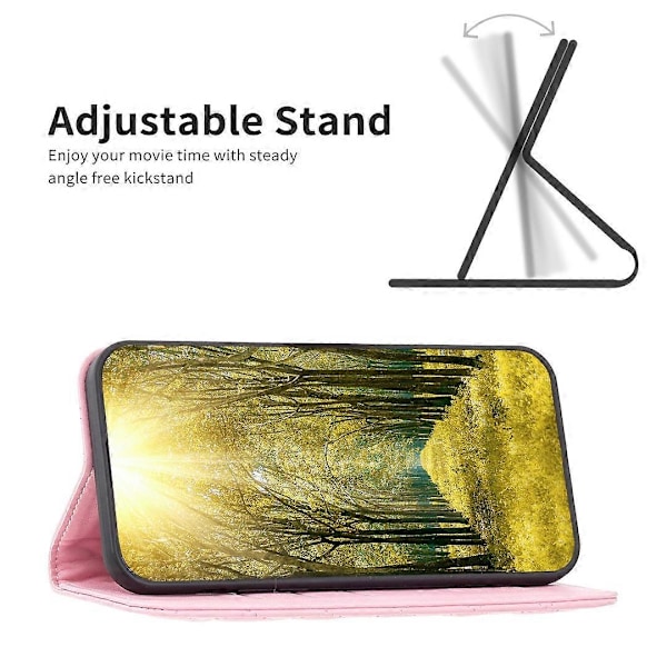 BINFEN COLOR Samsung Galaxy A15 4G -puhelinkotelo BF Style-16 korttipidikkeellä, nahkainen Multicolor Style C