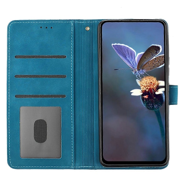 Blomsterpræget PU læder standpung cover til iPhone 11 mobiltelefon etui Multicolor Style A