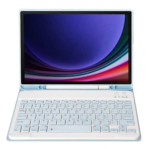 Tyyppi D A710B Samsung Galaxy Tab S9 X710/X716B/X718U Bluetooth-näppäimistöllinen suojakotelo PU+TPU Multicolor Style E