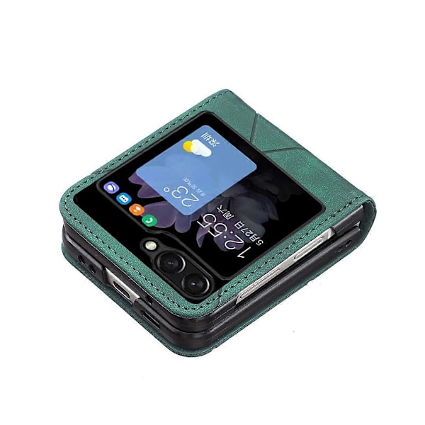 BINFEN COLOR Deksel til Samsung Galaxy Z Flip5 5G PU-lær+PC med trykt mønster Multicolor Style A
