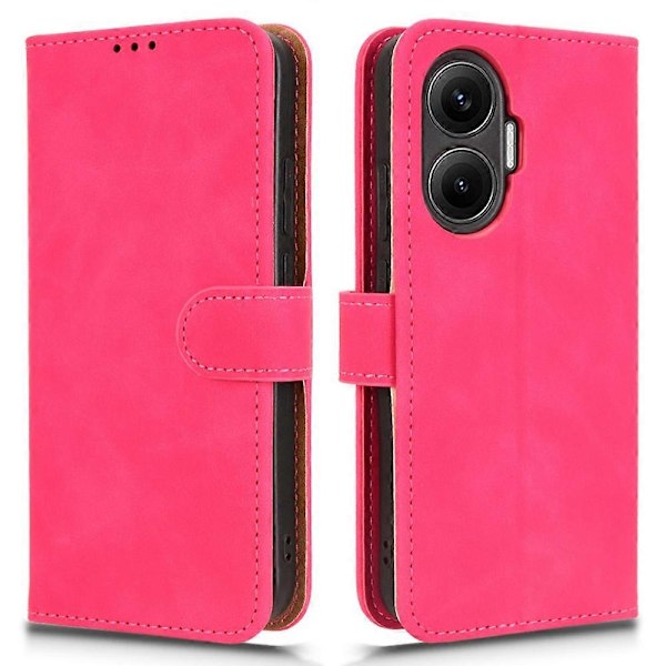 Xiaomi Redmi Turbo 4 Pro 5G/Poco F7 5G Nahkakotelo, ihon tuntuinen, pudotussuoja, lompakko, läppäpuhelinkotelo Multicolor Rose