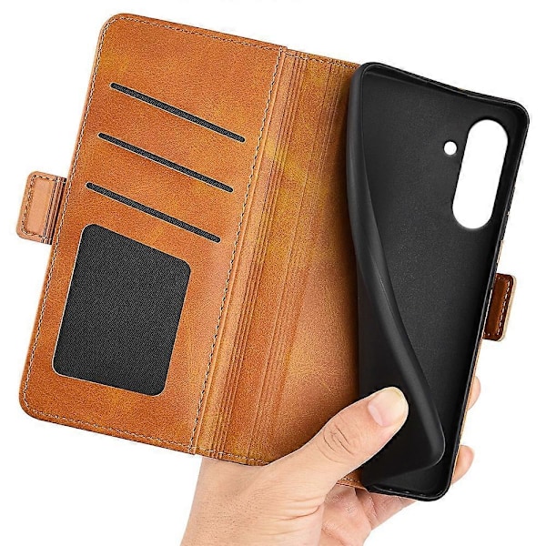 Til Samsung Galaxy A36 5G Stand Case Kalvetekstur Læder Wallet Telefon Cover Multicolor Style C
