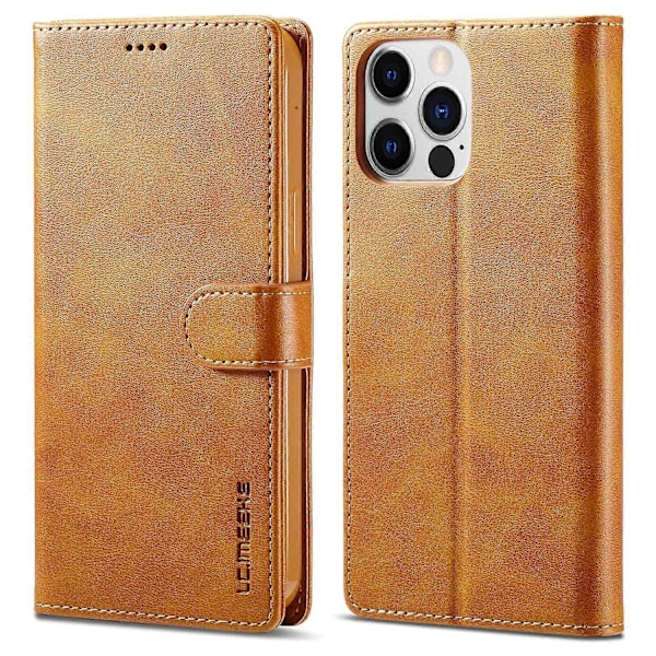 LC.IMEEKE Plånboksfodral för iPhone 15 Pro, Fullständigt Skydd PU Läder Kalvtextur Ställ Flipfodral Multicolor Style B