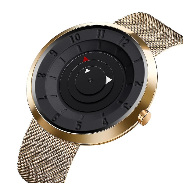 Skmei 9174 Comp Style Dial Quartz Klokke For Menn - Elegant Gull Herre Quartz Klokke Fra Skmei Gold