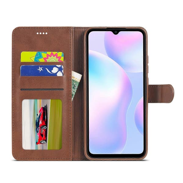 LC.IMEEKE Wallet Stand Læder Shell Telefon Cover Case til Samsung Galaxy A02/M02 (EU Version) Multicolor Style E