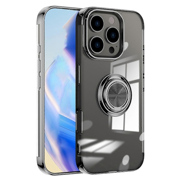 iPhone 16 Pro -kotelo, galvanointi, jalusta, TPU-puhelinkuori, magneettinen autoteline Multicolor Style B