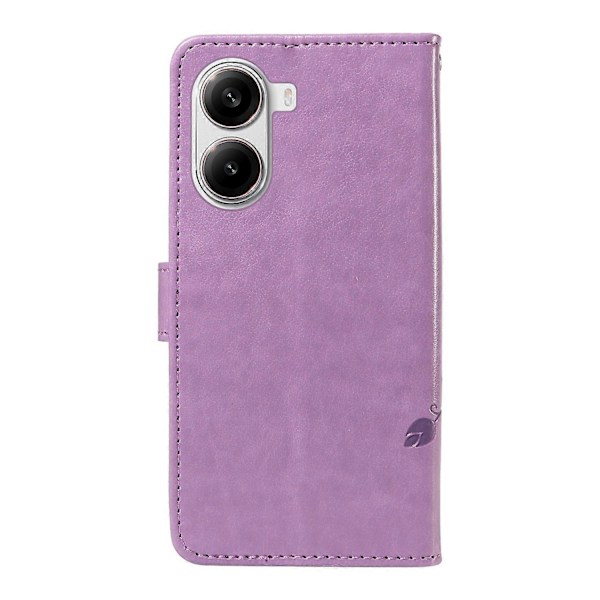 PU-læderetuier med blomstermønster, tegnebog og stativ til Xiaomi Redmi Turbo 4 5G/Poco X7 Pro 5G Multicolor Light Purple