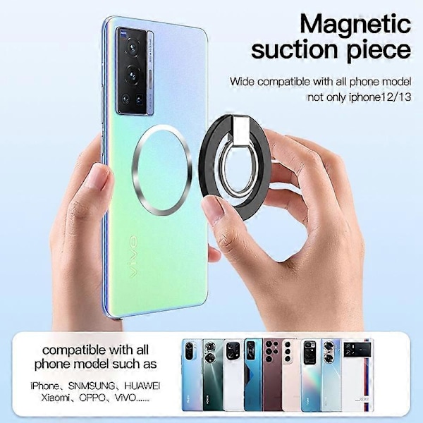 Kompatibel med MagSafe Magnetisk Telefonringhållare Kompatibel med iPhone 13/12-serien Justerbar Multicolor Style C