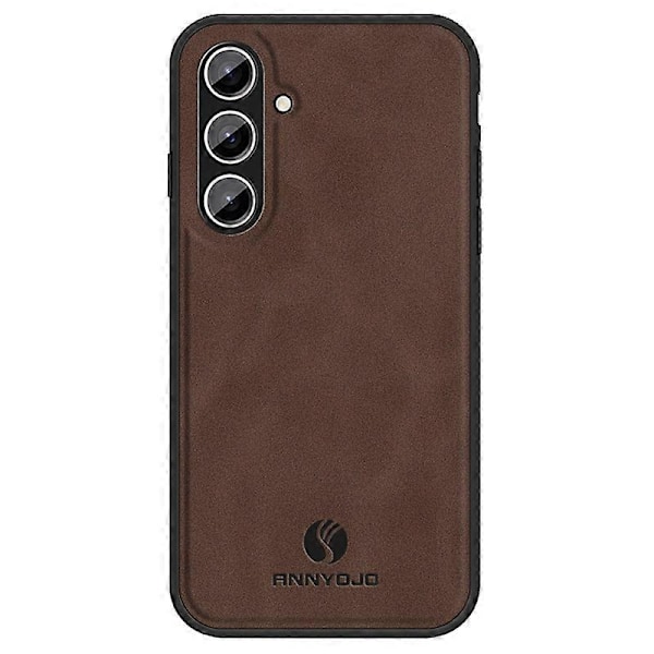 ANNYOJO Samsung Galaxy S24+ -puhelinkotelo PU-nahkaa+PC+TPU pudotuskestävä puhelinkuori Multicolor Coffee