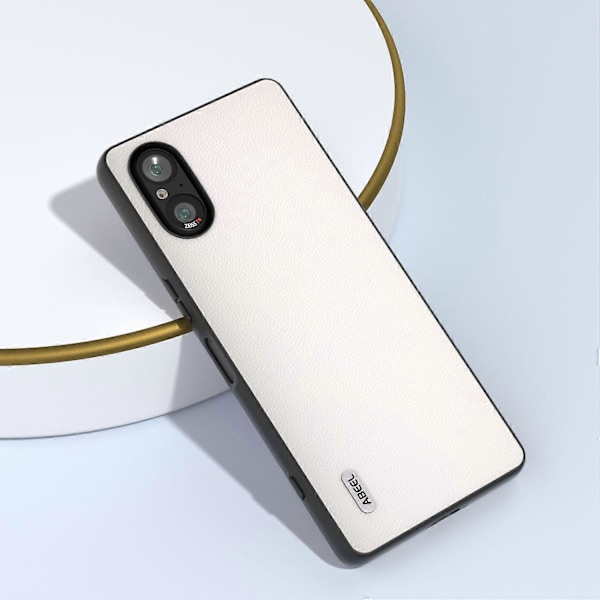 Til Sony Xperia 5 V Etui Ægte Ko Læder Belagt PC+TPU Telefon Cover Multicolor Style B