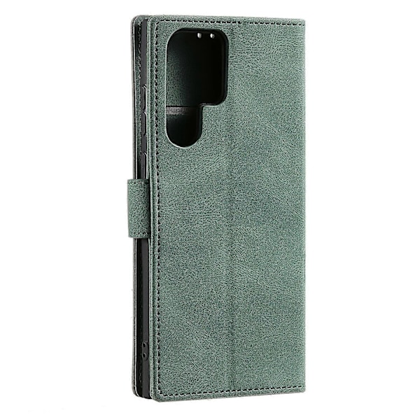 Til Samsung Galaxy S22 Ultra 5G Håndledsrem Cover Hud-berørings Splejsning PU Læder og TPU