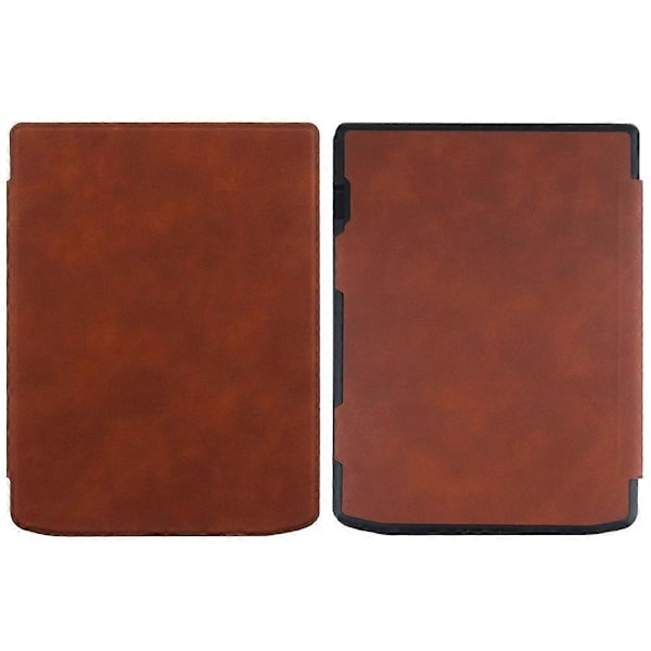 Etui til PocketBook InkPad Color 2/3 PB743 - Skin-Touch PU Læder E-Reader Cover med Auto Væk/Sov Multicolor Coffee