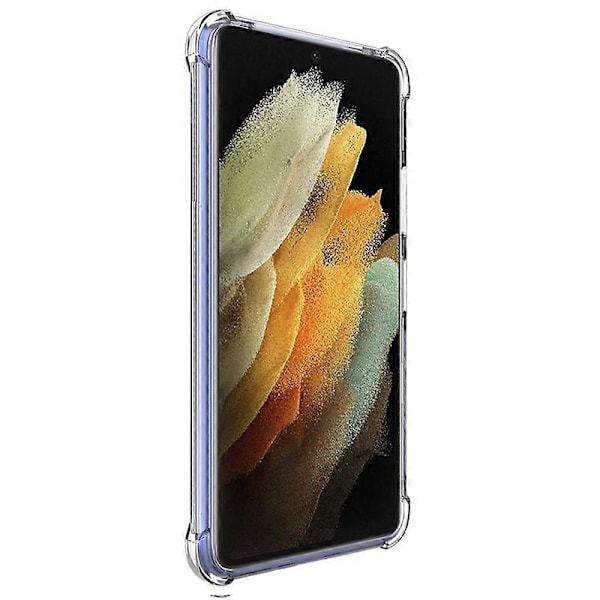 IMAK Airbag TPU Pehmeä Suojakuori [näytönsuojalla] Samsung Galaxy S21 Ultra 5G:lle