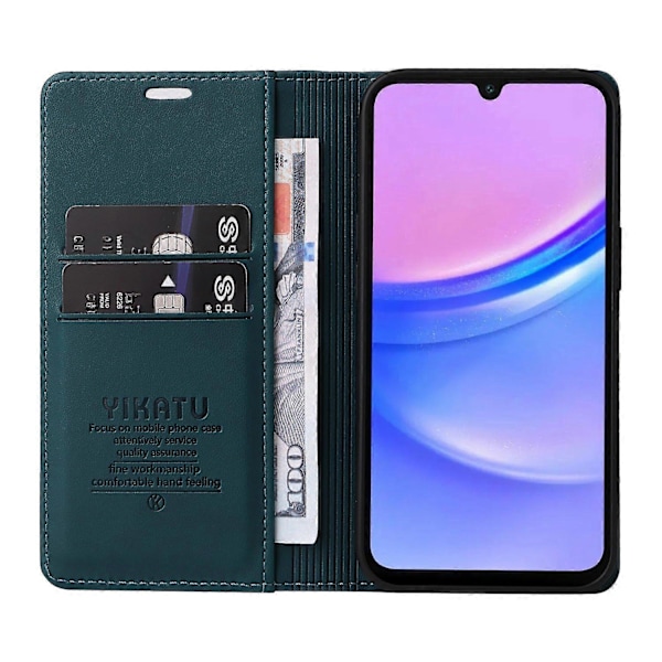 YIKATU YK-001 Fodral för Samsung Galaxy A26 5G/A16 4G Ställ Läder Telefonskal Stark Stängning Multicolor Green