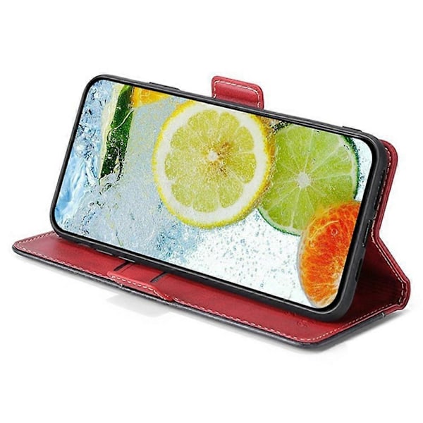 Til Xiaomi 15 Ultra Etui Kontrastfarve Tegnebog Læder Telefoncover Multicolor Black + Red