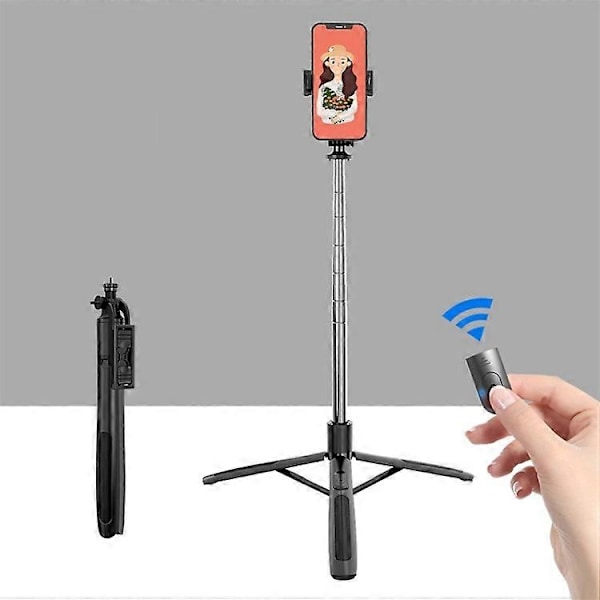 CYKE Q05 Selfie Stick Stativ 158cm Utdragbar BT Fjärrkontroll Handhållet Golvstativ För Livestreaming/Fotografering