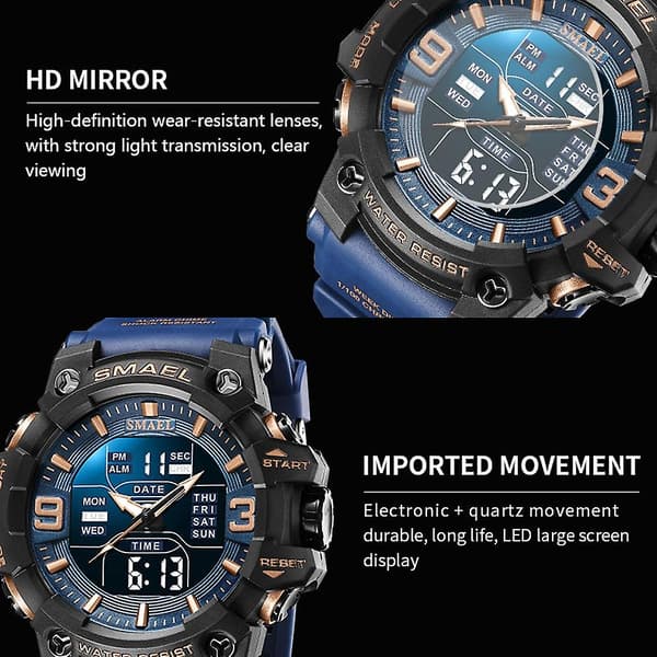 Smaal 8049 Men multifunktions watch Black