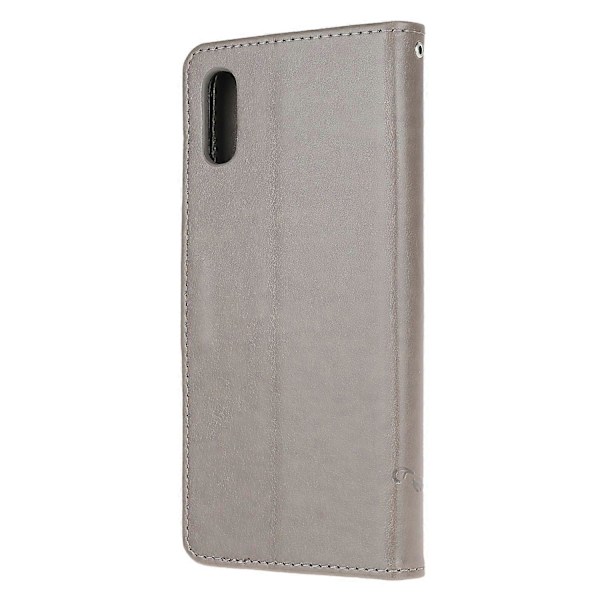Præget Sommerfugl Blomst Læder Wallet Stand Telefon Cover til Samsung Galaxy Xcover 5 Multicolor Style B
