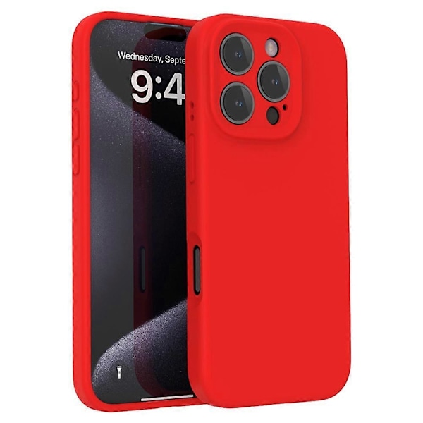 Skal för iPhone 16 Pro Max PC+Flytande Silikon Skyddande Mobilskal med Mikrofiberfoder Multicolor Style D