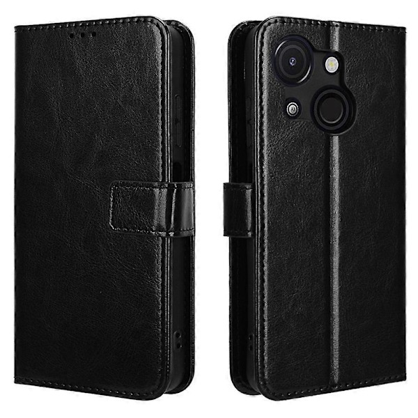 Etui til itel A50C A669L Crazy Horse tekstur PU læder telefonpung cover Multicolor Style D