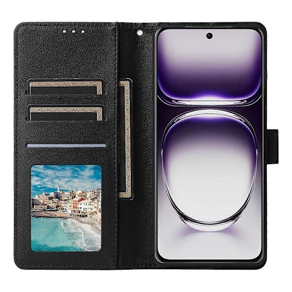 Til Oppo Reno12 Pro 5G (Global) Etui Wallet Stand View PU Læder Telefon Cover Multicolor Style B