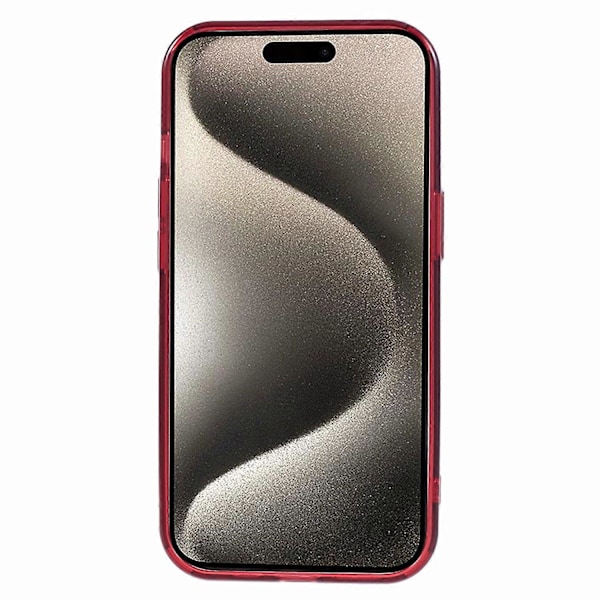 Läpinäkyvä TPU+PC suojakuori iPhone 15 Plus -puhelimelle, näkymätön jalusta ja magneettinen puhelinkuori Multicolor Style A