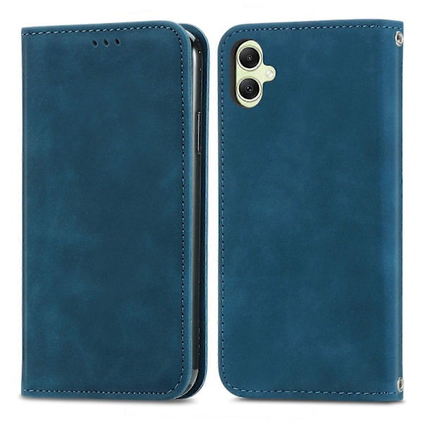 Samsung Galaxy A06 -puhelinnahkakotelo korttipidikkeellä ja magneettisella kiinnityksellä - Harmaa Multicolor Dark Blue