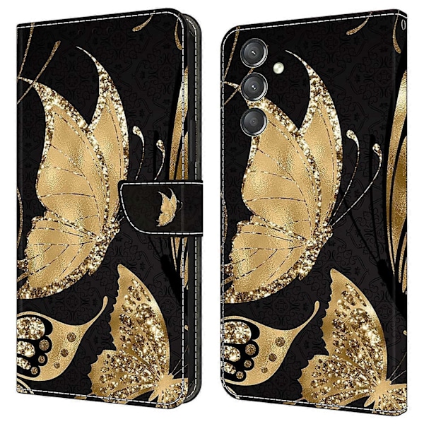 Til Samsung Galaxy A24 4G (162.1 x 77.6 x 8.3mm) Etui Stødsikkert Wallet Telefon Cover Multicolor Style J