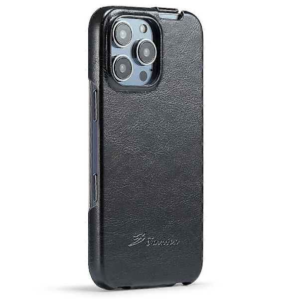 iPhone 16 Pro -kotelo, pystysuuntainen läppä, nahkaa, Crazy Horse -kuvio, puhelinkotelo Multicolor Style A