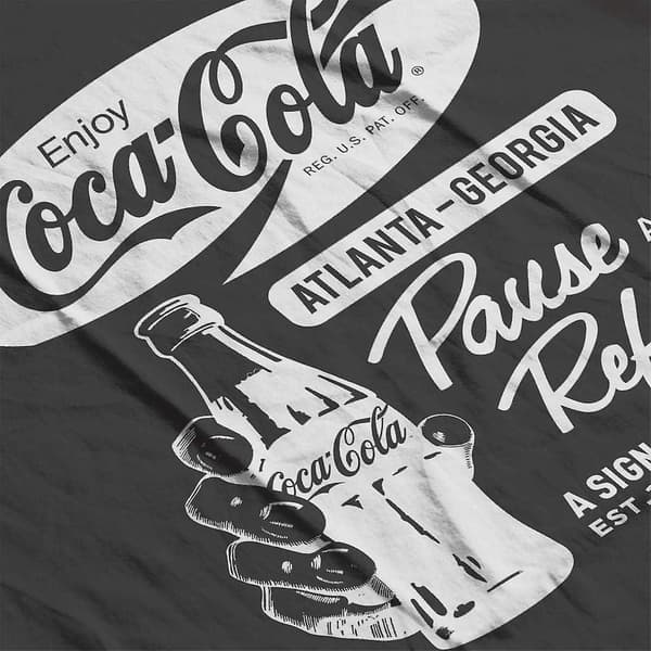 Coca Cola Pause And Refresh Retro T-paita miehille ash S