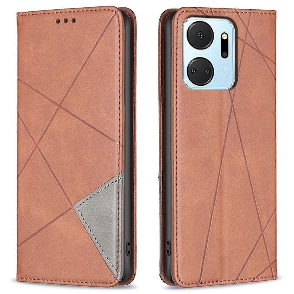 Honor X7a 4G -kotelo PU-nahkainen jalustallinen puhelinkotelo korttipidikkeellä Multicolor Style C