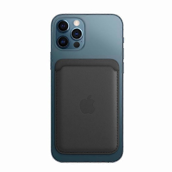 Kvalitetsläder Kompatibel med MagSafe Magnetisk RFID-korthållare Kortfodral för iPhone 12/12