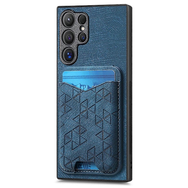 Til Samsung Galaxy S24 Ultra Etui Præget Mønster Kortholder Støtteben Læder Bagcover Multicolor Style E