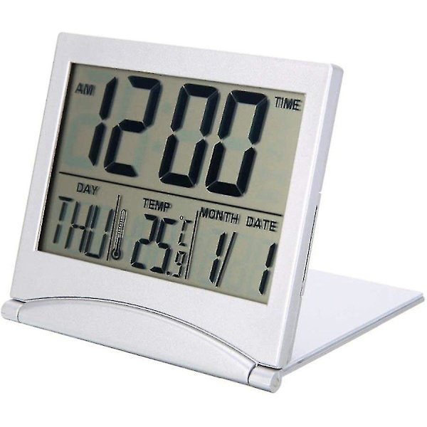 Sammenklappeligt Bærbart Skrivebord Digitalt LCD Display Termometer Kalender, Digital Betjent Til Rejser Med Dato