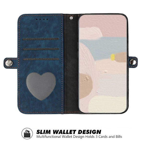 YX0020 Læder Wallet Folio Flip Telefon Cover til Samsung Galaxy A15 5G Multicolor Sapphire