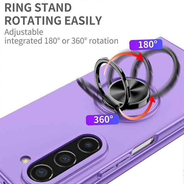 För Samsung Galaxy Z Fold5 5G Ring Kickstand Mobilskal Stöd Bilhållare Hårt PC Skyddande Skal Multicolor Style H