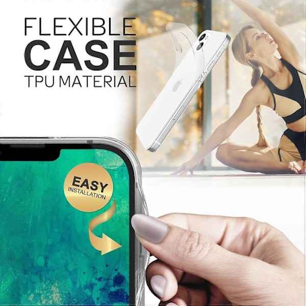 Anti-fingeraftryk Transparent TPU Cover til iPhone 15, Anti-ridse Beskyttende Telefoncover
