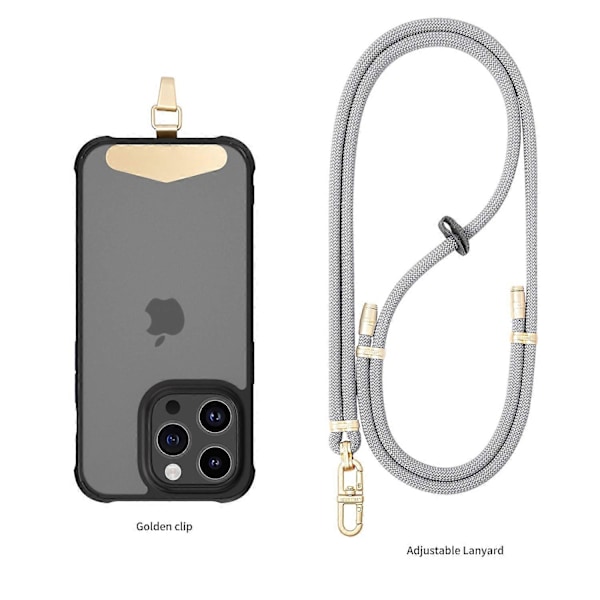 LEEU DESIGN 120cm Smartphone Skulderstropp med Metallfeste, Justerbar Mobiltelefon Lanyard Multicolor Style J