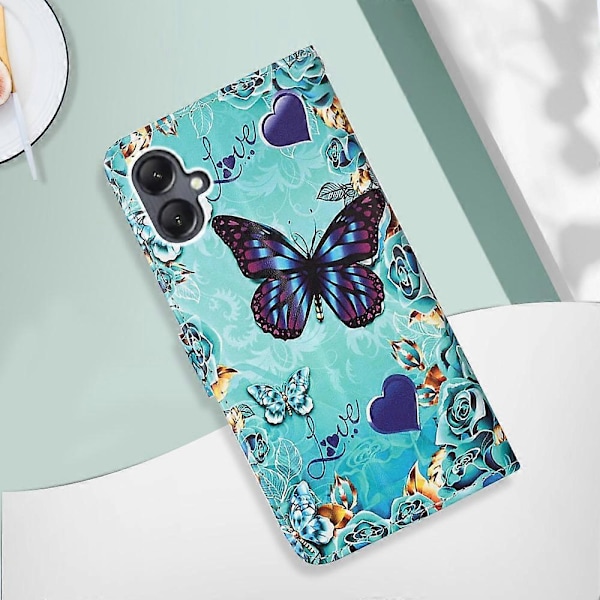 YB Mønsterprint Læder Serie-4 til Samsung Galaxy A15 4G Etui PU Læder Telefon Wallet Cover Multicolor Style A
