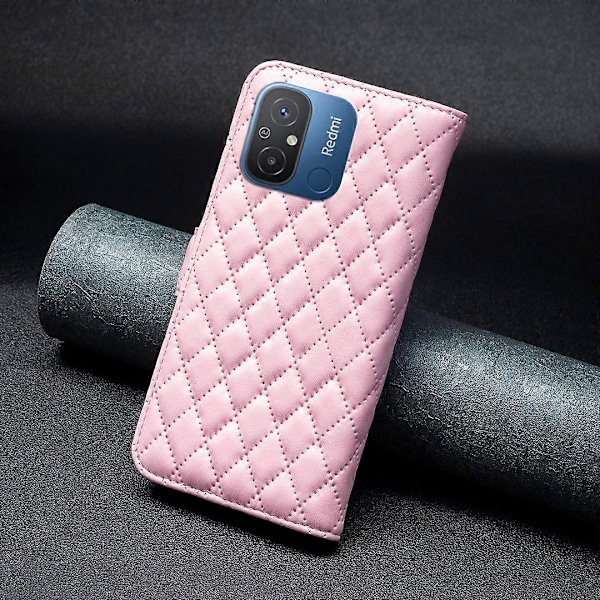 för Xiaomi Redmi 12C 4G Präglat PU Läder Plånboksfodral med Ställ Skydd Multicolor Style D