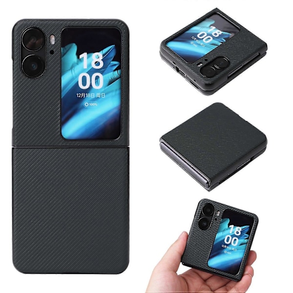 Til Oppo Find N2 Flip 5G Anti-ridse Telefon Bagcover PU Læder+PC Skridsikkert Telefonetui Multicolor Style C