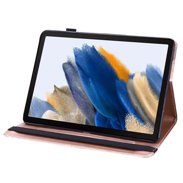 Pu- case för Samsung Galaxy Tab A9+, cover för surfplatta Rose Gold