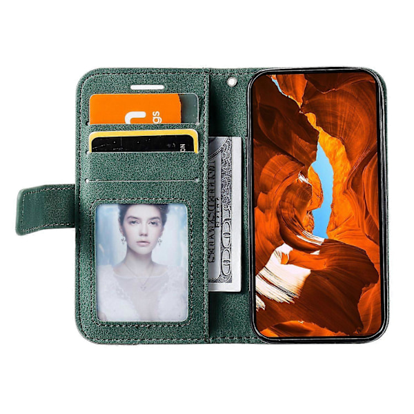 Til iPhone 13 Etui Splejset Læder Telefon Cover med Pung Kort Slots Multicolor Style C