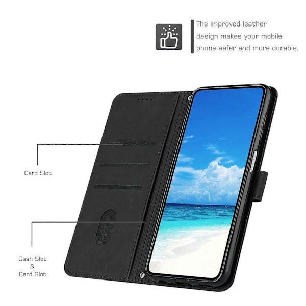 Til Oppo A60 4G Etui Hjertepræget PU Læder Wallet Telefon Cover med Rem Multicolor Style A
