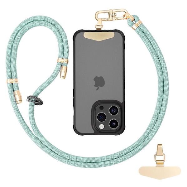 LEEU DESIGN 120cm Smartphone Skulderstropp med Metallfeste, Justerbar Mobiltelefon Lanyard Multicolor Style B