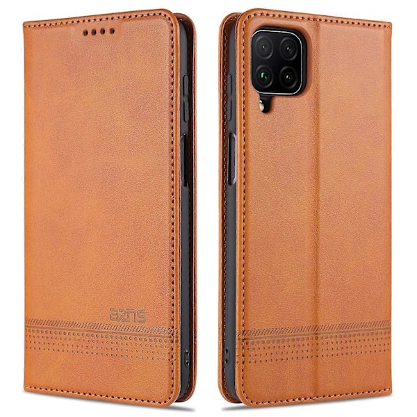 AZNS Samsung Galaxy A12 Automaattisesti imeytyvä nahkakuori jalustalla ja lompakkokotelolla Multicolor Style A