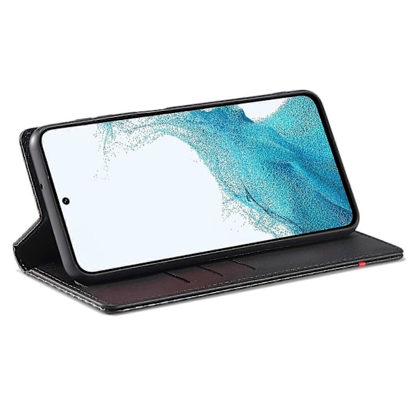 LC.IMEEKE Samsung Galaxy A56 5G -kotelo, hiilikuitukuvioinen puhelinkuori, jalusta, korttipidike Multicolor Vertical Stripe