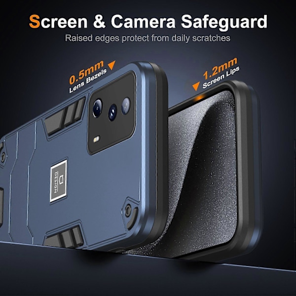 Skal för Xiaomi 13 Lite/Civi 2 5G Hårt PC Mjuk TPU Stötfångare Anti-Rep Telefonskydd Multicolor Navy Blue