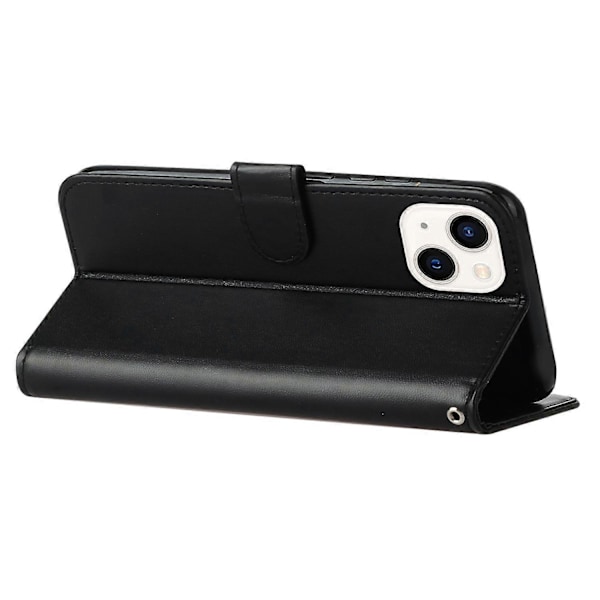 Flipfodral med Ställ för iPhone 15 Plus Enfärgat PU Läder Plånboksfodral Multicolor Style A